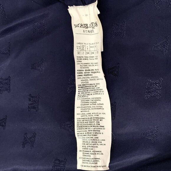 Max Mara Ruffled Sleeve Bomber Jacket Size 8 Nylon & Polyester Black - Picture 5 of 6